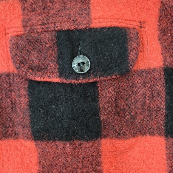 Vintage 70s Wool Hunting Jacket Women M/L 24x26 Baggy Oversized USA - Picture 3 of 12